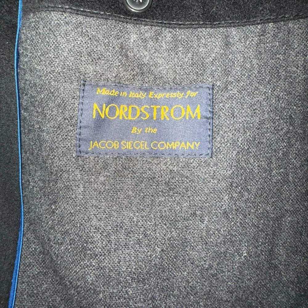 NWOT Made in Italy Mens Classic Black Trench Coat with Timeless Elegance - Picture 5 of 8